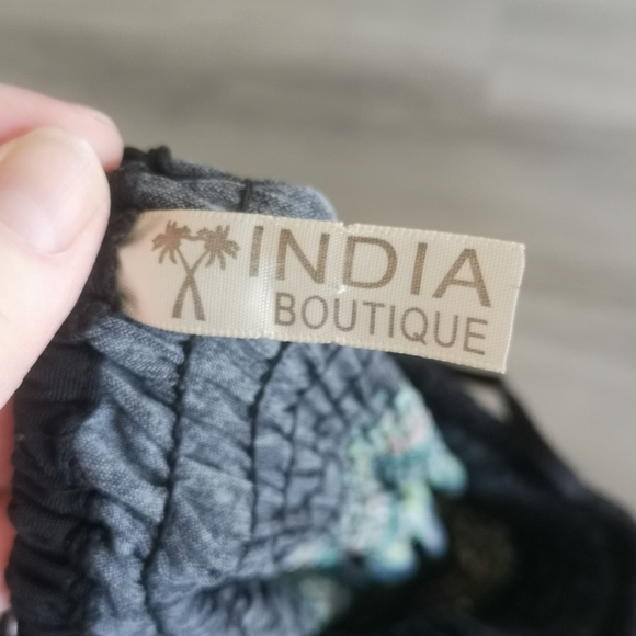 Boho Maxi Dress by India Boutique Long Ethnic Travel Inspired Flowy One Size Fit - Picture 12 of 13